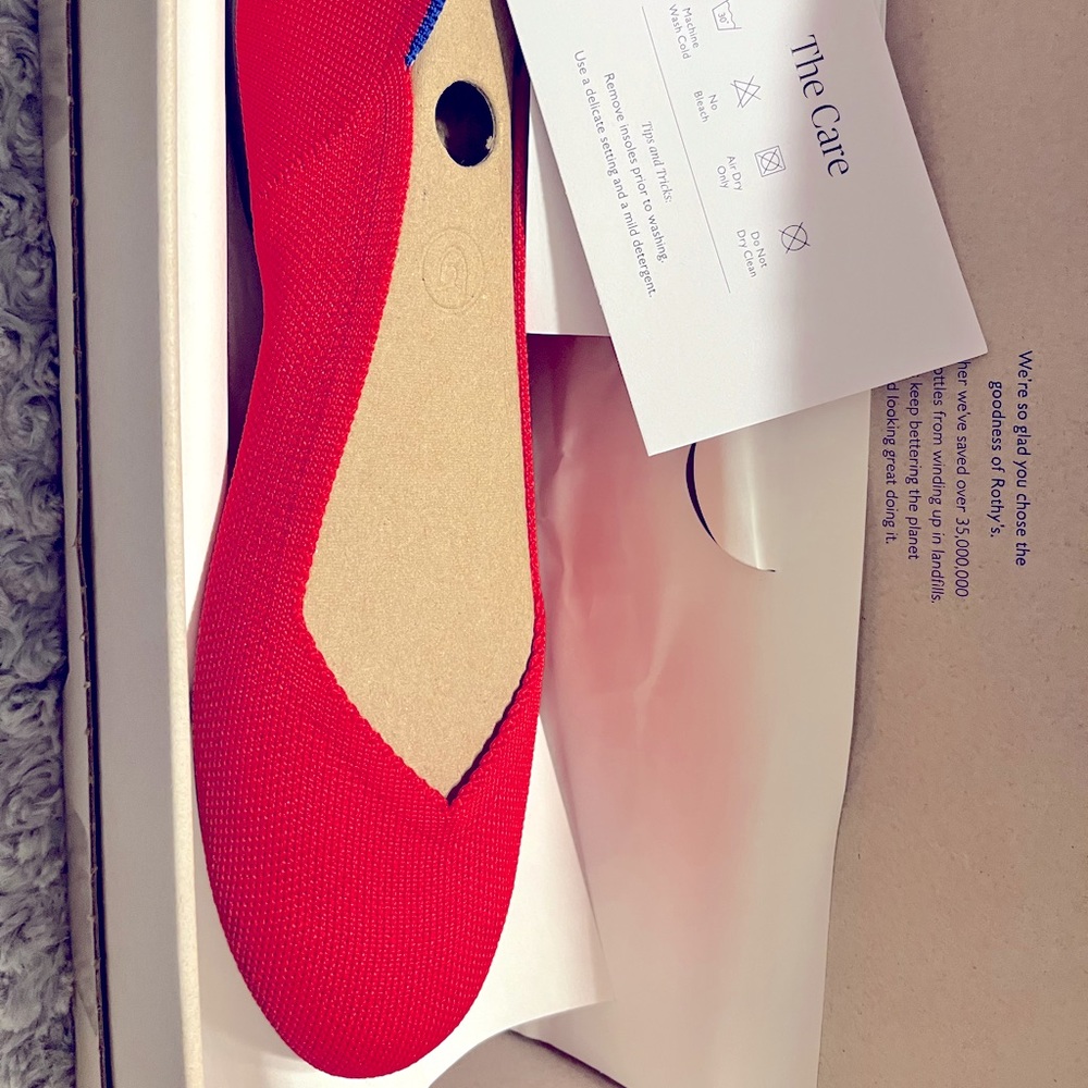 EUC Rothy’s Ruby Red flats